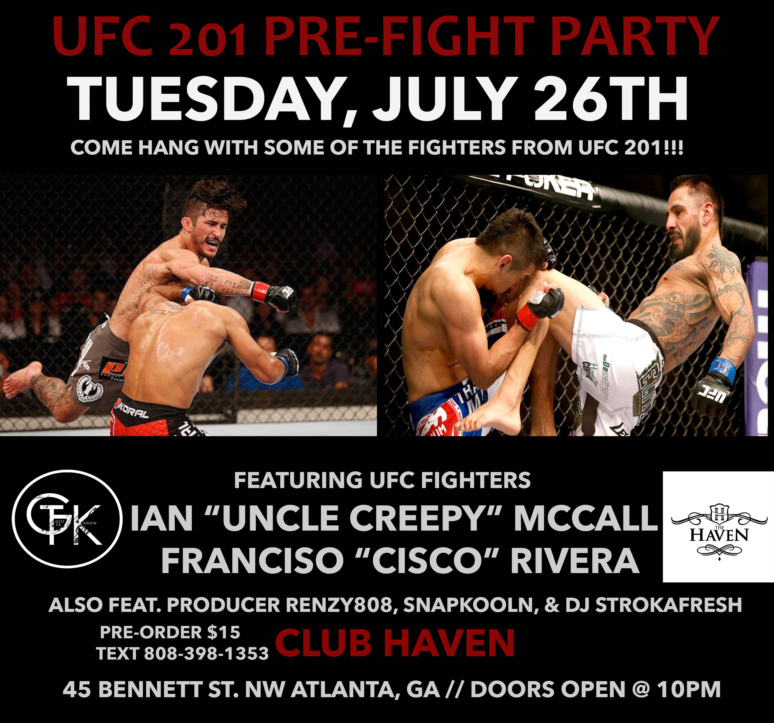 UFC 201 Pre-Fight Party